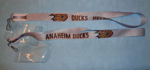 1 Pair NHL Anaheim Ducks Ducks Hockey Season Ticket Holder Lanyard / Holder Cover