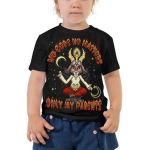 Kids T-shirt No Gods, No Masters - Only My Parents - Picture 1 of 9