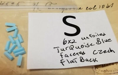 12 Vtg 6x2mm Baguette Swarovski Czech Flat & Pointed Back Rhinestone Repair 4005 - Image 1 of 4