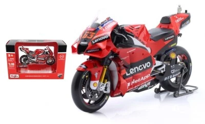 Maisto 36391B Ducati GP22 #63 Lenova MotoGP 2022 - Francesco Bagnaia 1/18 Scale - Image 1 of 3