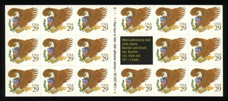 US #2595a $4.93 29¢ Brown Eagle & Shield VF NH MNH Pl. B1111-2 - Image 1 of 1