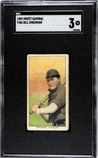 BILL HINCHMAN 1909-11 T206 Sweet Caporal 150/30 Tobacco SGC 3 VG CLEVELAND NAPS