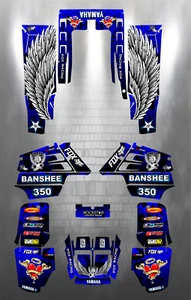 Yamaha Banshee 350 Kit Gráficos Completo Calcomanías Stikers - Imagen 1 de 4