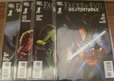 FACES OF EVIL 1 DC SET DEATHSTROKE KOBRA PROMETHEUS SOLOMON GRUNDY 2009 NM
