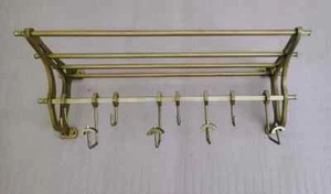 French Rack Luggage Rack Train Wall Mounted vintage Style - Picture 1 of 5