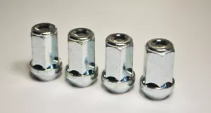 Set Di 4 X M12 X 1.75, 19mm Esagonale Profondo Lega Ruota Dadi (Argento) - Foto 1 di 2