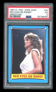 1987 OPC O-Pee-Chee WWF PSA 5 Miss Elizabeth Randy Savage #44 WWE HOF