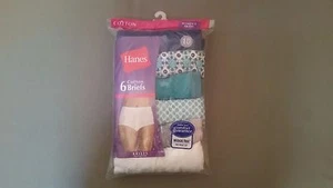 new womens hanes 6 cotton briefs - Picture 1 of 2