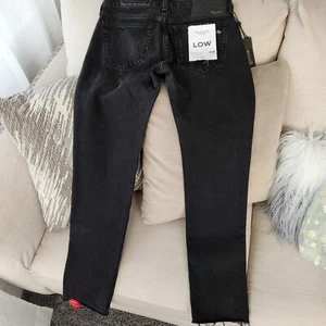Rag & Bone Women’s Dre Highland Black Slim Boyfriend Low-Rise Jeans Size 24 NWT - Picture 1 of 5