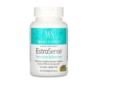 Natural Factors, WomenSense, Equilibrio Hormonal EstroSense, 60 Cápsulas Vegetarianas. Foto 1 de 3