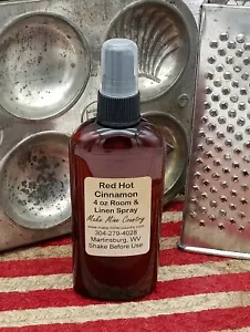 4 oz Red Hot Cinnamon Room Spray, Primitive Handmade Linen Spray Air Freshener - Picture 1 of 1