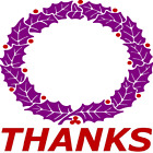 30 Custom Purple Xmas Wreath Thanks Personalized Address Labels