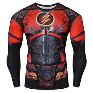 Camisa para hombre de compresión superhéroe capa base gimnasio manga larga correr térmica - Imagen 1 de 37