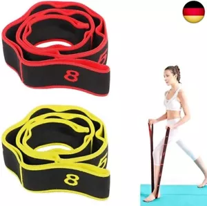 2 Stück Fitnessband mit Schlaufen, Gymnastikband Trainingsband Elastic Band - Bild 1 von 7