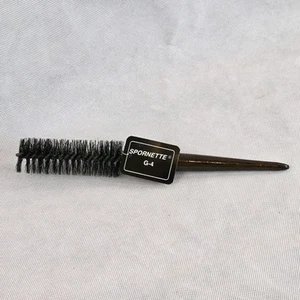 SPORNETTE G 4 Round Bottle Brush Boar Bristles Wood Handle Rat Tailed Hair New - Picture 1 of 7