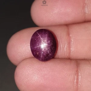 8.30cts Natural Star Ruby Cabochon Oval Shape 12*10mm July Birthstone - Picture 1 of 4