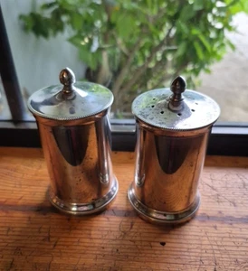 Vintage Silver-Plated Saltshaker Peppermill Made in Italy Salt & Pepper Shaker - Picture 1 of 11