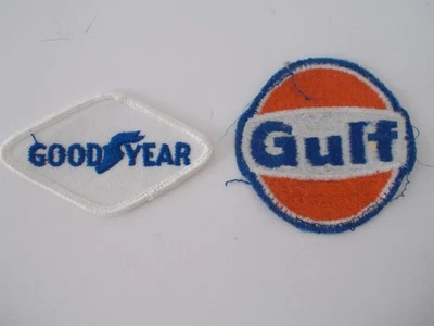 VTG GOODYEAR Tires GULF Oil Gasoline Uniform Patches - Image 1 of 3
