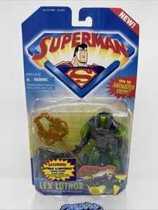Lex Luthor w/ Kryptonite Armor Superman Animated Series Kenner 1996 Figure New - Picture 1 of 2