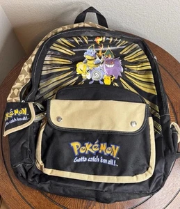 Vintage Pokémon Backpack Blastoise Pikachu Gengar Charizard – Rare 90s Style - Picture 1 of 2