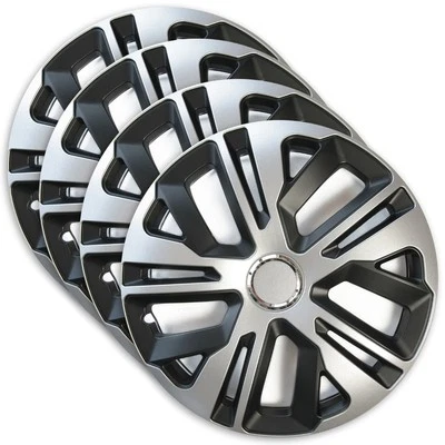Set 4 Copricerchi 16 Pollici Raven Ring Mix Coppe Grigie Universali per Renault - Immagine 1 di 4