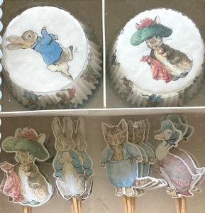 Cupcake Kit The Original Peter Rabbit TM 2010 Juego sin abrir 24 forros 24 toppers - Imagen 1 de 11