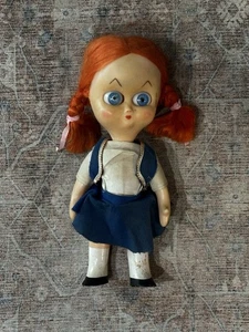 Rara bambola A.D. Sutton & Sons Pre Blythe Googly Big Eye Dedo anni 60 capelli rossi 11" - Foto 1 di 12