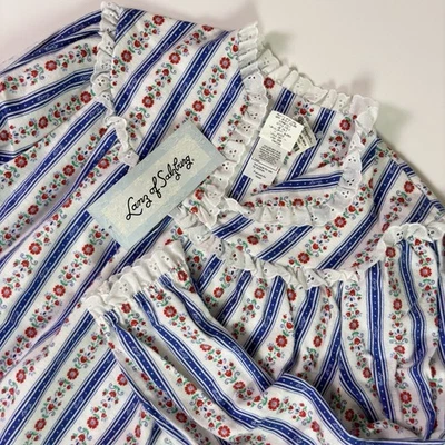 Vintage NOS Lanz Of Salzburg Long Flannel Granny Ballet Nightgown Women's Medium - Image 1 of 4