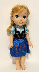 Muñeca Anna Disney Frozen para niños pequeños con vestido azul 12" - Imagen 1 de 8