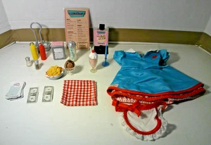 Our Generation Waitress Dress ~ Restaurant Accessories ~ Food ~ For 18" Dolls - Picture 1 of 7