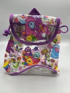 Vtg Lisa Frank Colorful Bunnies Chick Easter Treasure Tote Mini Backpack 10” - Picture 1 of 7