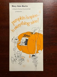 Pumpkin 'n Spice Libby's Pumpkin Vtg Brochure Ephemera - Picture 1 of 3