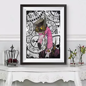 Diccionario de póster Famingo impreso animal steampunk Funky A3 - Imagen 1 de 1