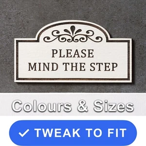 Mind The Step Wall Sign, Please Watch Your Step Sign, Caution Stairs Door Plaque - Picture 1 of 20