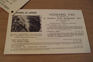 VTG 1930's Advertising INK BLOTTER Lot~"HOWARD FRY/Baritone" Royal Academy Music - Picture 1 of 5