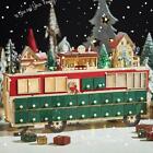 Drewniany kalendarz adwentowy kształt autobusu podświetlany na Boże Narodzenie dekoracja świąteczna gorąca W5