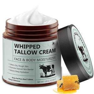 Beef Whipped Tallow Nourishing Moisturizer Deeply Moisturize Dry Damanged Skin - Picture 1 of 9