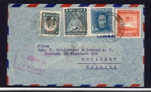 Chile 193X airmail Valparaiso to Hungary great mixed franking - Picture 1 of 1