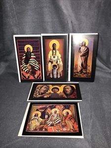 Vintage - 5 Indianer Kunst Schreibwaren Karten 1992 Brückenbau Bilder - Bild 1 von 17