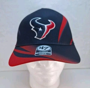 Houston Texans NFL Team Apparel Stretch Fit Hat Cap '47 Blue Red - Picture 1 of 8