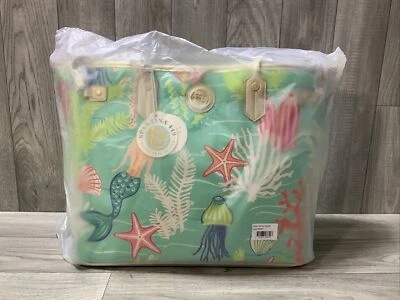NWT Spartina 449 ~GOLDEN MERMAID~ JETSETTER TOTE/Travel BAG ~CORAL & STARFISH~ - Image 1 of 4