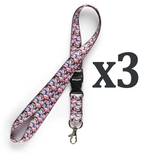 Paquete de 3 cordones multicolores Rolseley con patrón de cráneos y rosas  - Imagen 1 de 2