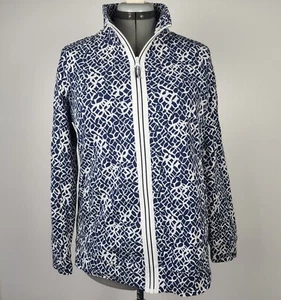 Talbots Jacket Womens Plus Size X Blue White Full Zip Activewear - Picture 1 of 8