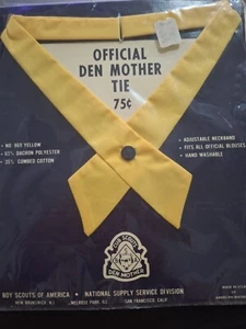 Offizielle BSA Den Mother GELBE Krawatte Vintage Pfadfinder Amerikas - Bild 1 von 6