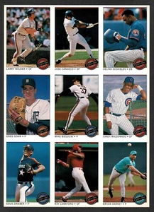 OPC Premier 1993 prueba sin cortar 9 paneles, Larry Walker, José Canseco, Maldonado... - Imagen 1 de 3