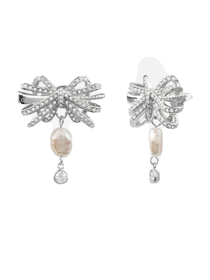 GUESS a-bow You Ohrstecker Ohrringe Edelstahl Silber Kristall JUBE01323JWRHTU - Bild 1 von 1