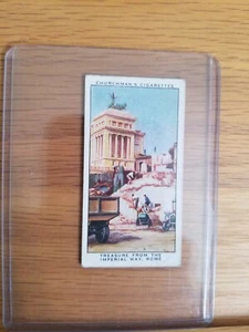 TREASURE FROM THE IMPERIAL WAY,ROME.CHURCHMAN'S CIGARETTES TOBACCO CARD. - Picture 1 of 2