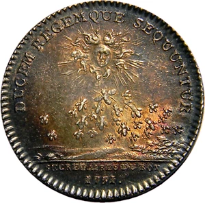 1731 Francia Secretaria del Rey Ficha de Plata (0109) - Imagen 1 de 2