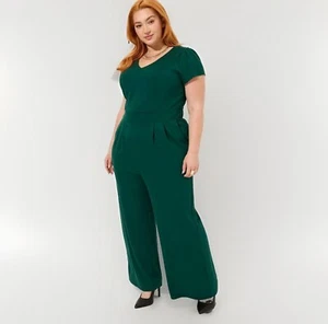 TORRID Spitzen Strick Overall weites Bein Jumpsuit V-Ausschnitt 26 - Bild 1 von 10