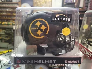 Pittsburgh Steelers black Eclipse alternate mini helmet riddell NIB - Picture 1 of 2